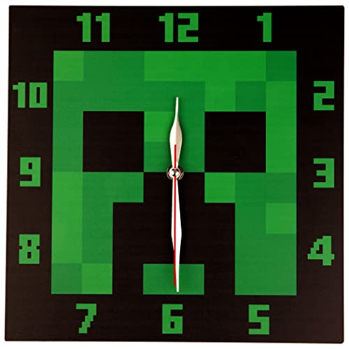 Accutime Minecraft Creeper Character Face Wall Clock