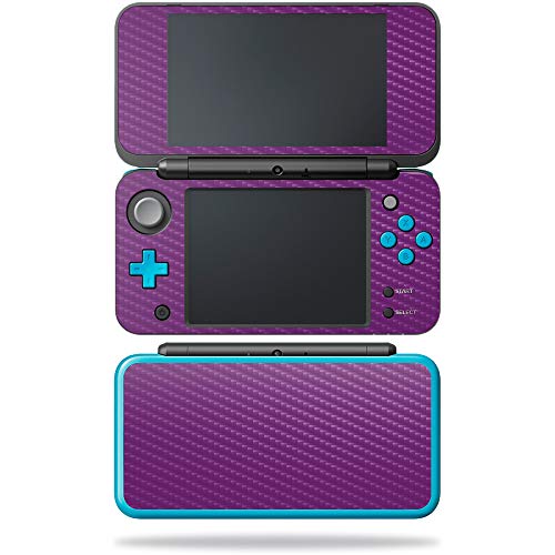 MightySkins Carbon Fiber Skin for Nintendo New 2DS XL - Purple | Protective, Durable Textured Carbon Fiber Finish | Easy to Apply, Remove, and Change Styles | Made in The USA (CF-NI2DSXL-Solid Purple)
