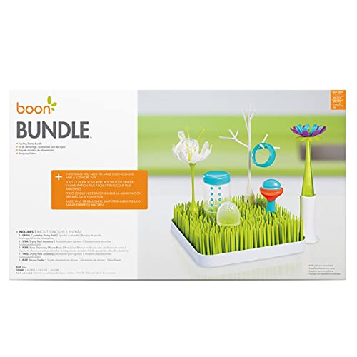 Boon Baby Feeding Essentials Bundle - Includes Grass, Pulp, Forb, Stem, and Twig - Capacity for Multiple Baby Bottles and Baby Accessories - Baby Bottle-Feeding Supplies