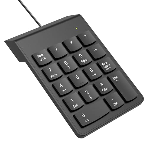 USB Numeric Keypad Numpad Portable Slim Mini 10 Key Number Pad Keyboard for Laptop Desktop Computer PC, Compatible with ChromeBook Surface NoteBook, Tax Accountant Calculate Office Travel & Home