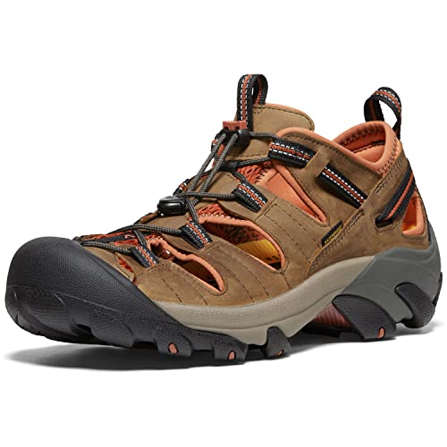 KEEN Men's Arroyo 2 Closed Toe Hiking Sandals, Black Olive/Bombay Brown, 10