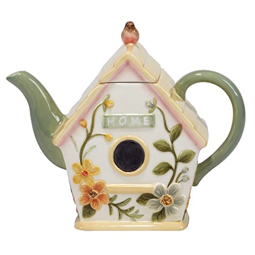 Certified International Nature's Song 3-D Birdhouse 32 oz. Teapot