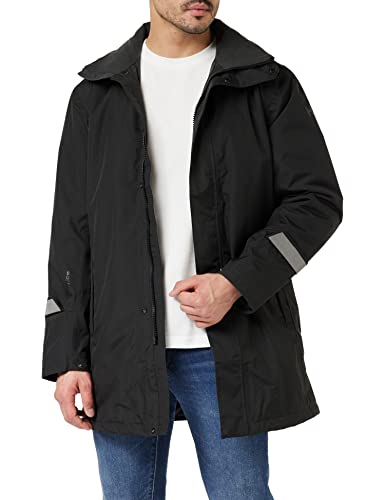 Helly Hansen Mens Dubliner Waterproof Breathable Insulated Long Hooded Jacket, 990 Black, Large