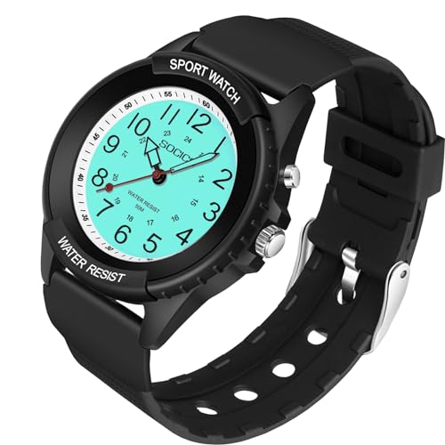 PROKING Waterproof Nurse Watch for Medical Professionals,Women Men, 24 Hour with Second Hand, Night Light, Military Time Easy to Read Dial, Soft and Breathable Silicone Band