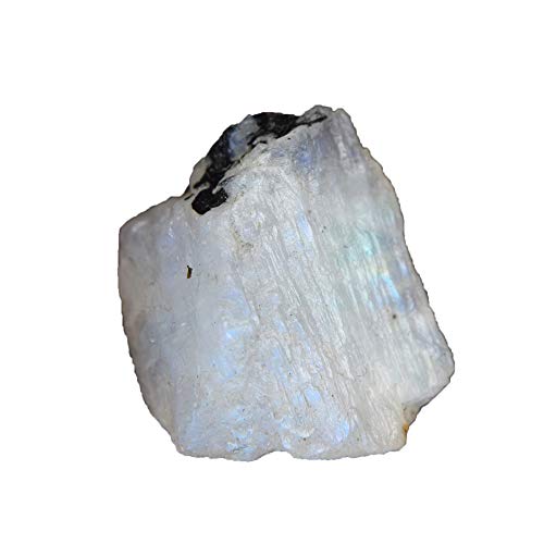 GEMHUB Raw Moonstone Stone 26.50 Carat Rainbow Moonstone Gem Stone, Rough Moonstone Gemstone, Raw Loose Gemstone