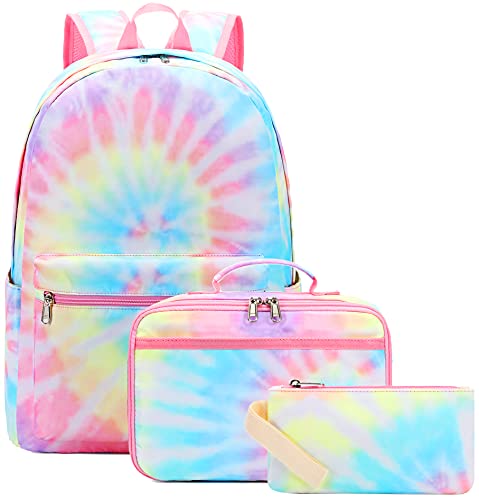 Bluboon Teen Girls School Backpack Kids Bookbag Set with Lunch Box Pencil Case Travel Laptop Backpack Casual Daypacks