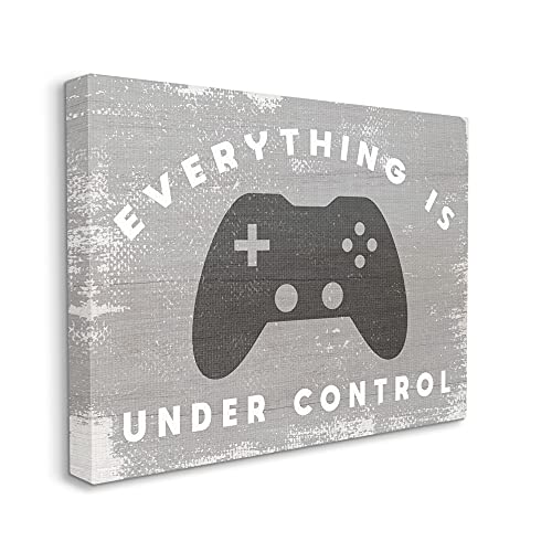 Stupell Industries Everything Rustic Video Game Controller, Designed by Daphne Polselli Canvas Wall Art, 24 x 30, Grey