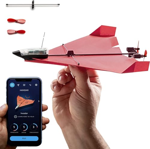 POWERUP 4.0 The Next-Generation Smartphone RC Controlled Paper Airplane Kit. Easy to Fly with Autopilot & Gyro Stabilizer. For Hobbyists, Pilots, Tinkerers. STEM Ready with DIY Modular Kit