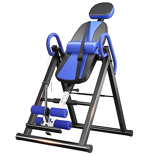 YOLEO Heavy Duty Inversion Table for Back Pain Relief with Adjustable Protective Belt 2023 Upgraded Inversion Foldable Heavy Duty up to 300 lbs