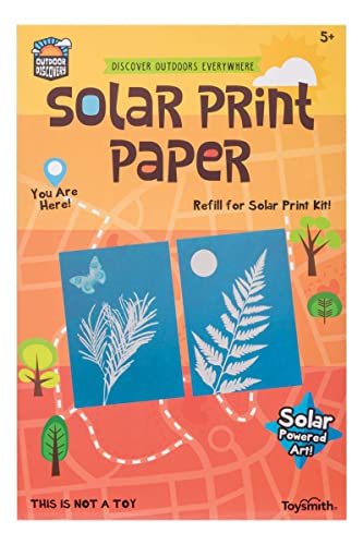 Toysmith Outdoor Discovery, Solar Print Paper, Refill for Solar Print Kit, For Boys & Girls Ages 5+