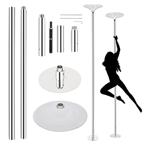 PEXMOR Professional Stripper Pole,7.3'-9' Adjustable Height Stripper Pole for Home,45mm Spinning Static Dancing Pole Portable,for Exercise Club Party Pub Home