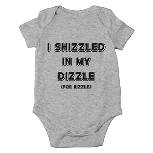 AW Fashions I Shizzled In My Dizzle, For Rizzle - Funny Rap Parody - Cute One-Piece Infant Baby Bodysuit (Newborn, Sports Grey)