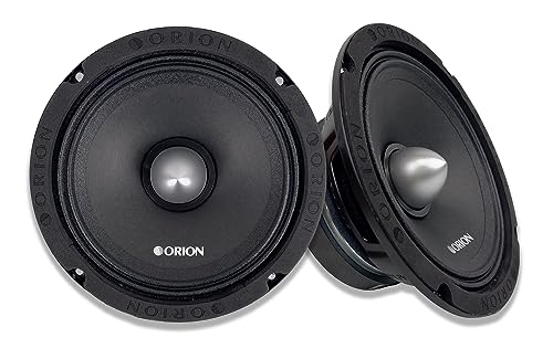 ORION Cobalt CM65 High Efficiency 6.5' Mid-Range Bullet Loudspeakers, 1000W Max Power, 250W RMS, 4 Ohm, 1.5' Voice Coil - Pro Car Audio Stereo, Midrange Speakers (Pair)