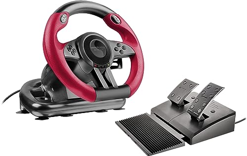 Speedlink Trailblazer Racing Wheel for Playstation 3, PS4 and PC SL-450500-BK, Highly Responsive Gas and Brake Pedals, Ultra-Precise Digital D-Pad, Black