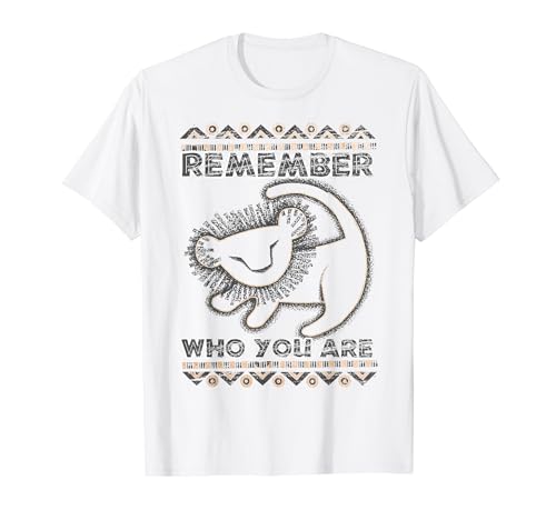 Disney Lion King Remember Who You Are Geometric Portrait T-Shirt
