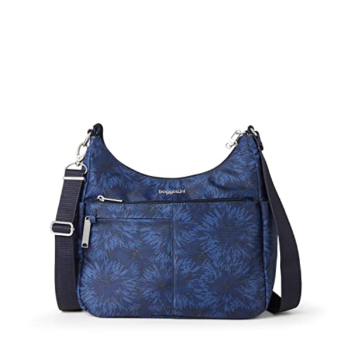 Baggallini Womens Securtex Anti-theft Securtex Anti Theft Free Time Crossbody Bag, French Navy Firework, One Size US