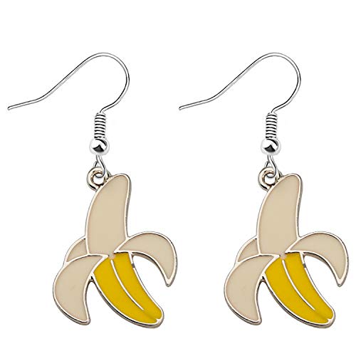BEKECH Banana Earrings Summer Fruit Theme Banana Jewelry Gift for Her Women Kids Girls Banana Lovers Gift Daughter Gift Granddaughter Gift BFF Gift for Her (yellow)