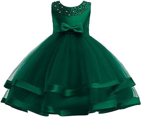 guchoo Girls Christmas Dresses Pageant Party Special Occasion Flower Ball Gown Dress Green 140