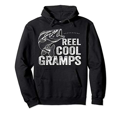 Reel Cool Gramps Shirt Fishing Gift Grandpa Fisherman Bass Pullover Hoodie