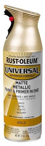 Rust-Oleum 387992- Universal All Surface Metallic Spray Paint, 11 oz, Matte Gold