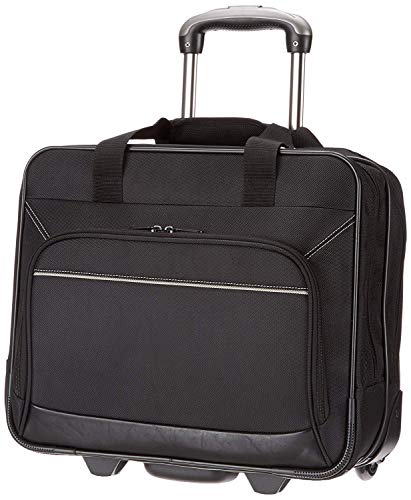 Amazon Basics Rolling Laptop Case, 14.5-Inch, Black