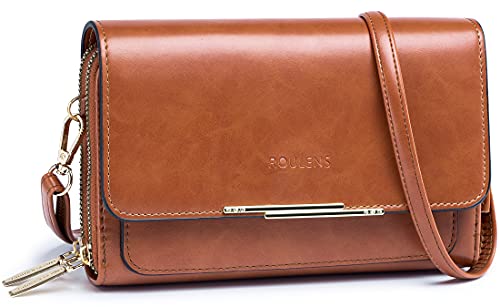 Roulens Small Crossbody Bag for Women,Cell Phone Purse Women's Shoulder Handbags Wallet Purse with Credit Card Slots