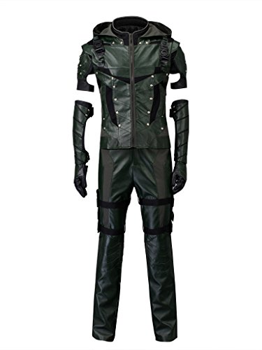 CosFantasy Oliver Queen Season 4 Arrow Costume Cosplay Robin Hood (Medium, US Size)