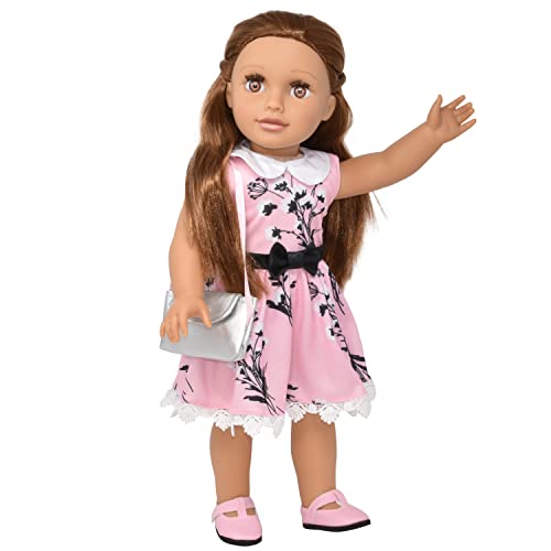 Gift Boutique 18 Inch Girl Doll, Poseable Fashion Doll with Fine Hair for Styling, Clothes, Shoes, Purse and Accessories, Princess Doll for Girls and Kids