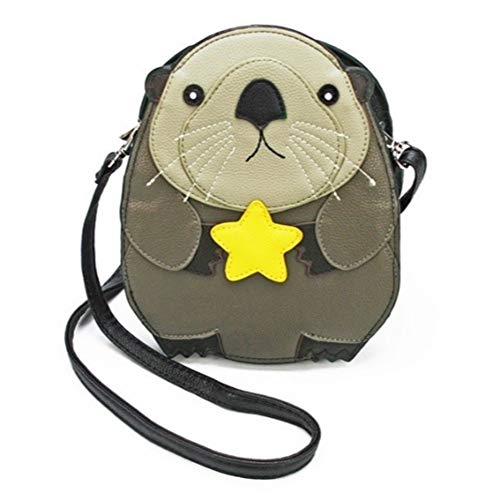 Sleepyville Critters Baby Beaver Holding a Star Shoulder Crossbody Bag
