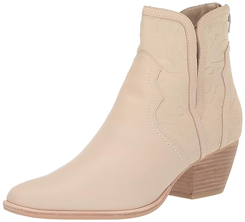 Dolce Vita Women's Silvan Fashion Boot, Sand Tooled Nubuck, 8.5