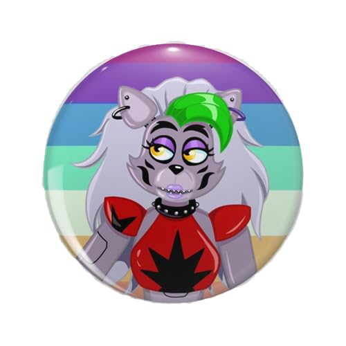 FNAF Security Breach Glamrock Roxanne Wolf Gay MLM Pride Halfbody Design Lapel Pin Cute Brooch Pins Badges