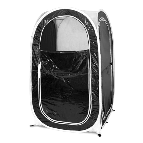 WeatherPod 1-Person Pop-Up Pod with Tinted Panels – Pop-Up Weather Pod, Protection from Cold, Wind and Rain with Added Privacy – White