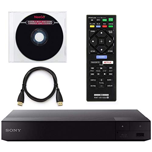 Sony 4k Blu Ray DVD Player for TV with Wi-Fi 4K Ultra HD Blueray/DVD Player for 3D Streaming Dolby Digital Sony BDP-S6700 Combo Includes Remote NeeGo HDMI Cable W/Ethernet and Lens Cleaner