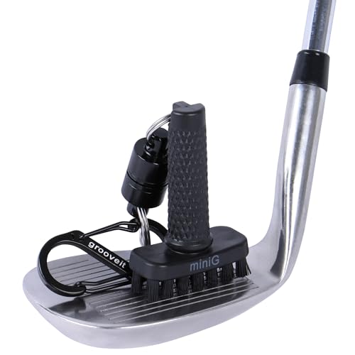 Grooveit Mini Golf Brush The Small MiniG 'Dry Scrubber' Features A Detachable Magnet, Heavy-Duty Nylon Bristles, and 3-Yr Warranty - Used On All Professional Golf Tours - Golf Accessory of 2023