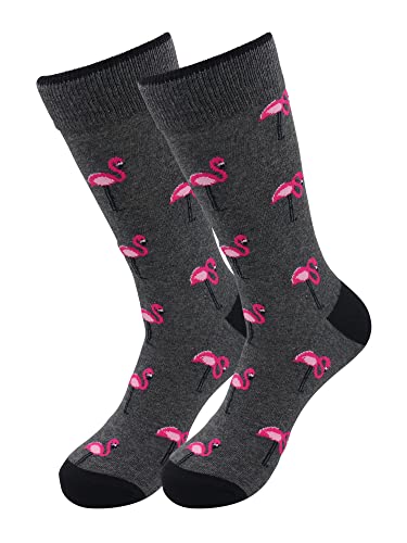 Real Sic Casual Designer Socks for Men and Women - Animal Pet Series - Breathable and Lightwear Cotton Socks (Flamingo)