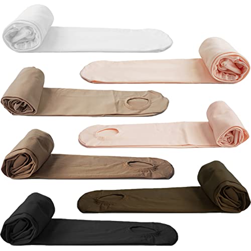 DANCEYOU Microfiber Soft Thick Convertible Ballet Tights for Girls Women Salmon Pink S