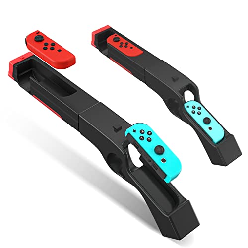 HEATFUN Switch Hand Grip, Game Controller Compatible with Switch Games Wolfenstein 2: The New Colossus - Black (1 Pack)