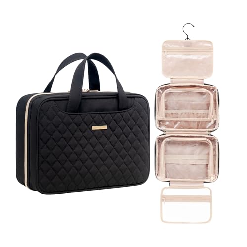 Everfun Hanging Travel Toiletry Bag With Leakproof Compartment Makeup Cosmetic Organizer Dopp Kit Travel Accessories Essentials Must Have