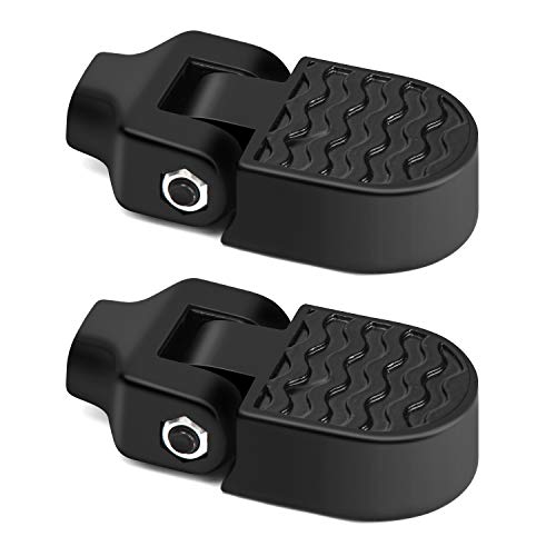 TOBWOLF 1 Pair Mini Bike Rear Pedals, 3.1x1.6 in / 8x4cm Aluminium Alloy Folding Bike Pegs, Non-Slip Bicycle Footrests, Foot Plates Pedals for Folding Mountain Bike, Foldable Bicycle
