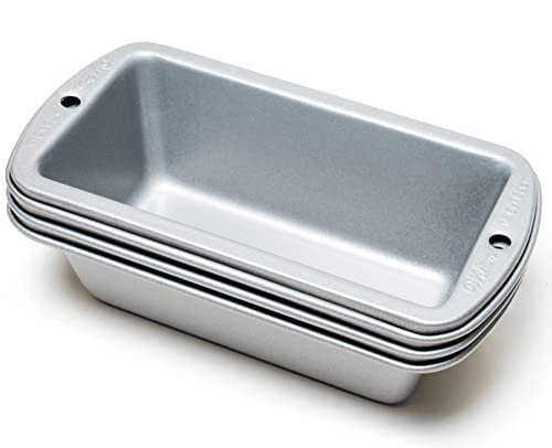 Wilton Recipe Right Non-Stick Mini Loaf Pan Set, Small Loaf Pans for Baking, 3-Piece Cookware Set, 5.75 x 3 in., Steel