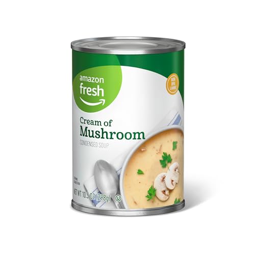 Amazon Fresh - Condensed Cream of Mushroom Soup, 10.5 oz (Previously Happy Belly, Packaging May Vary)