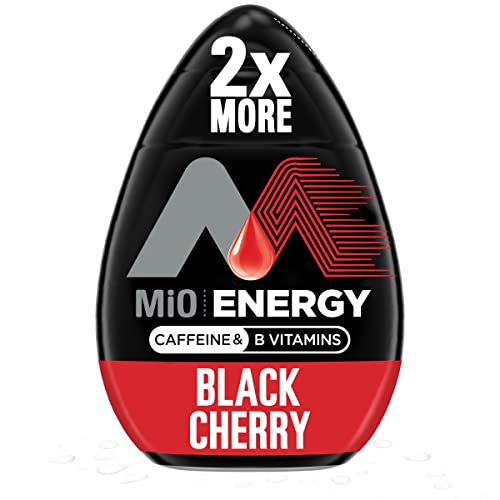 MiO Energy Black Cherry Liquid Water Enhancer Drink Mix, 2x More, 3.24 Fl Oz Bottle, As Seen on TikTok