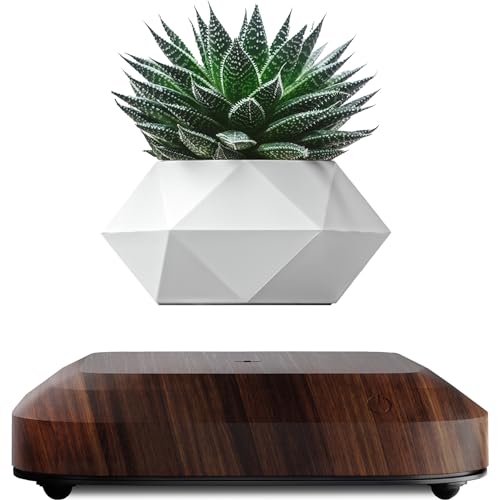 LEVINA Floating Plant Pot - Authentic Levitating Plant Pot for Air Plants, Magnetic Rotating Air Bonsai Planter, Floating Planter, Bonsai Pot, Unique Decor Air Plant Pot, Room Decor Tech Toys