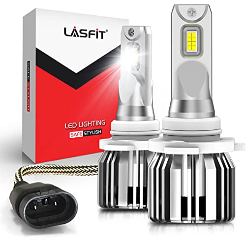 LASFIT 9005 HB3 LED Bulbs, 300% Brightness 6000K Mini Size, 2023 Upgrade Plug and Play, 360 Adjustable Beam, Pack of 2