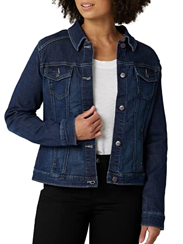 Riders by Lee Indigo Women's Denim Jacket, Drenched-Dark Blue, Medium