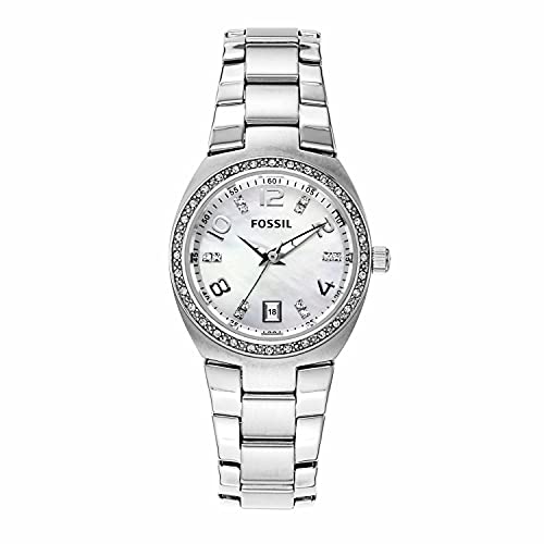 Fossil Women's Serena Quartz Stainless Steel Three-Hand Watch, Color: Silver Glitz (Model: AM4141)