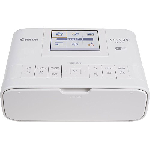 Canon Selphy CP1300 Wireless Compact Photo Printer with AirPrint and Mopria Device Printing, White