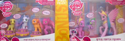 My Little Pony BONUS VALUE 2 Pack: PONY SCHOOL PALS & CheeriLee & ROYAL CASTLE FRIENDS w Princess CELESTIA (2011)