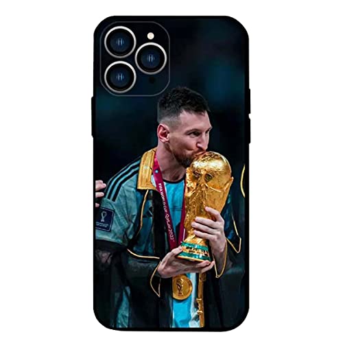 ZERMU for iPhone 13 Pro Max Case, Lione%l Mess%i Super Soccer Star Player Fashion Full Protection Soft Silicone TPU Shock Absorption Bumper Cover Case for iPhone 13 Pro Max 6.7', Argentina-10 Flag