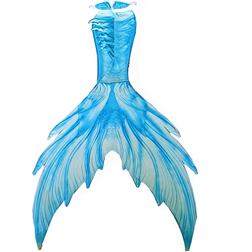 Fabulous Mermaid Tails for Adult Women Men Swimmable Mermaid Tail No Flipper Beach Costumes Mermaid Dress Swimsuits (Blue,XX-Large)